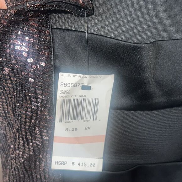 NWT A.B.S By Allen Schwartz Bronze Gown - Picture 6 of 7